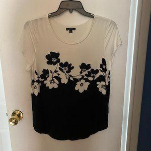 Alfani Black and White short sleeve top XL